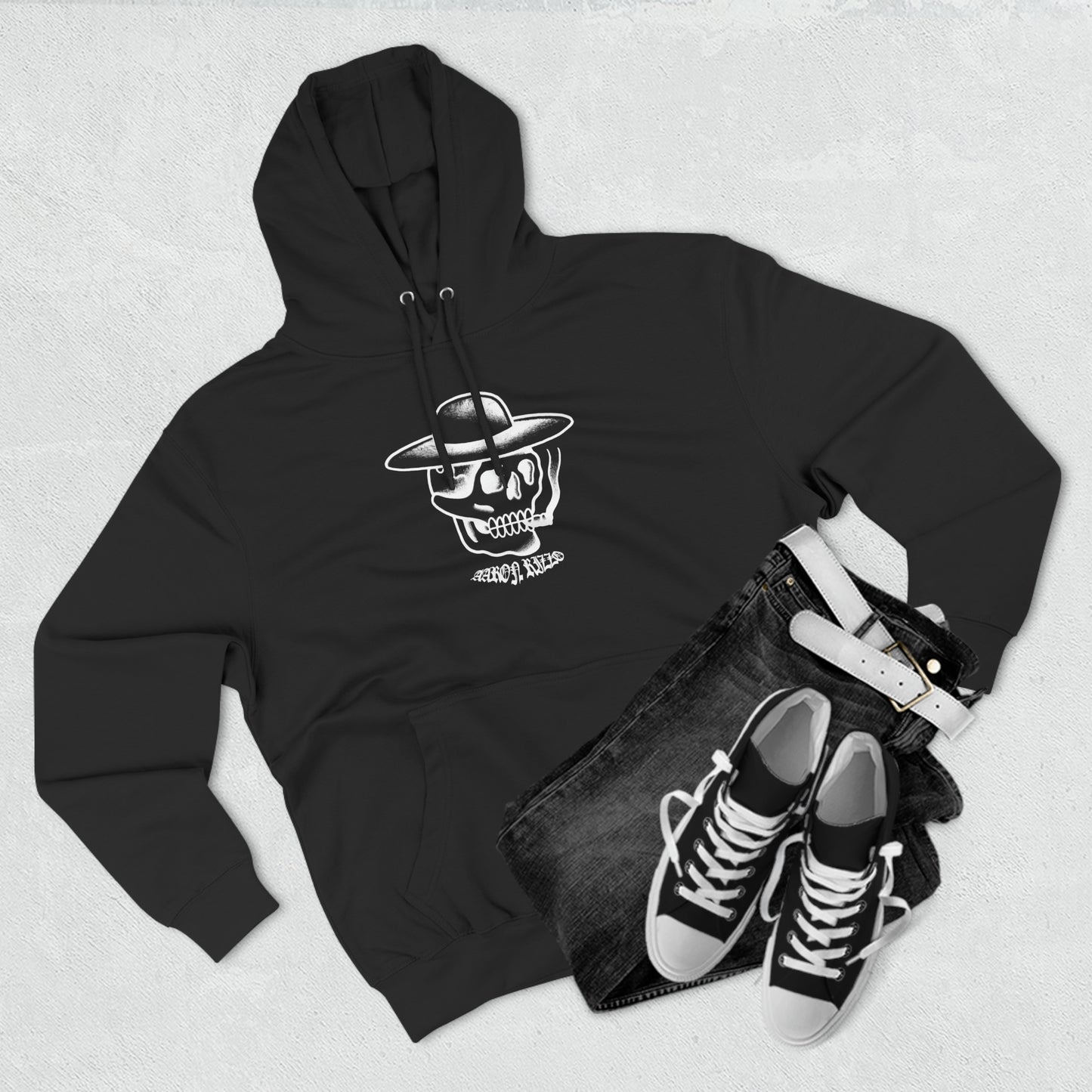 Aaron Rizzo Skull Design Hoodie