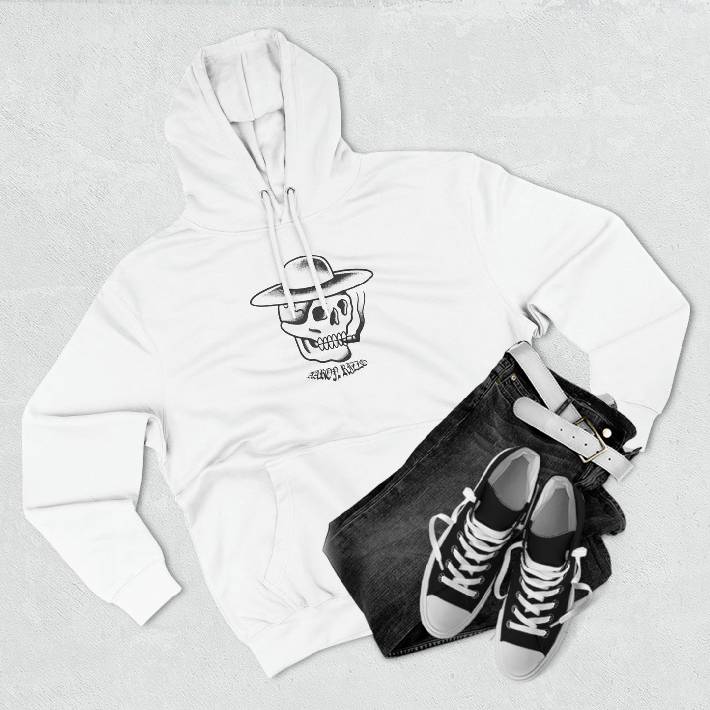 Aaron Rizzo Skull Design Hoodie