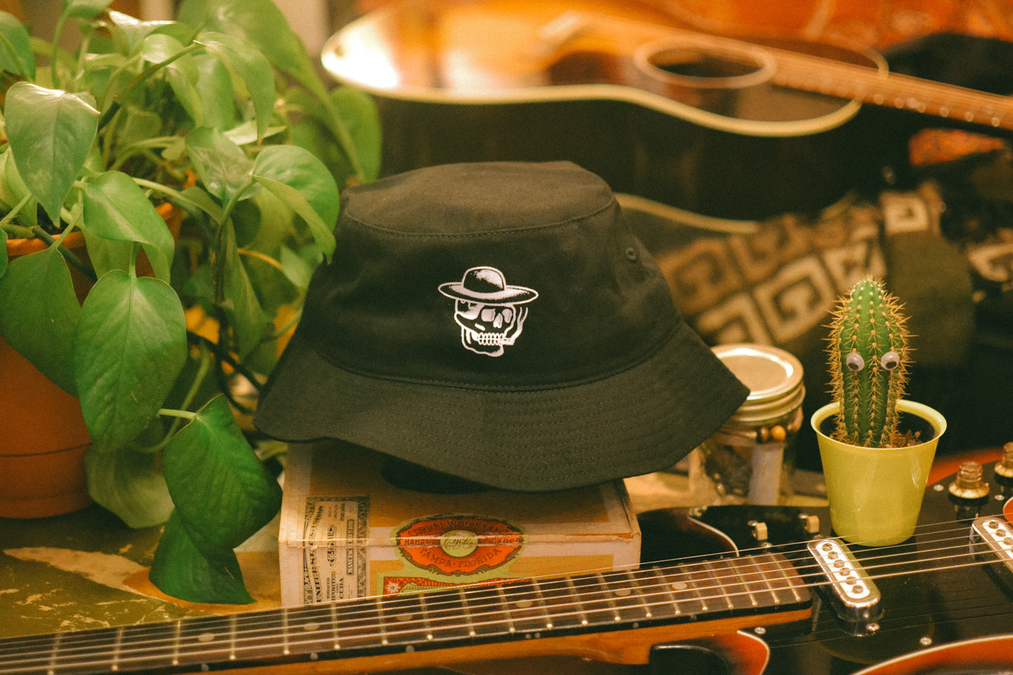 Aaron Rizzo Skull Logo Bucket Hat